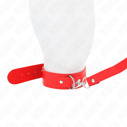KINK - LAISSE-COLLER RÉGLABLE ROUGE FIN 116 CM 32-50 CM X 8 CM