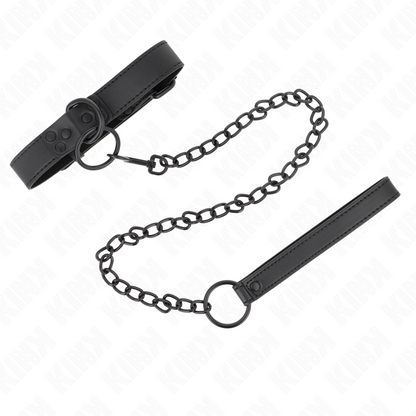 KINK - COLLIER AVEC LAISSE 65 CM FONCÉ RÉGLABLE 37-54 CM X 3 CM