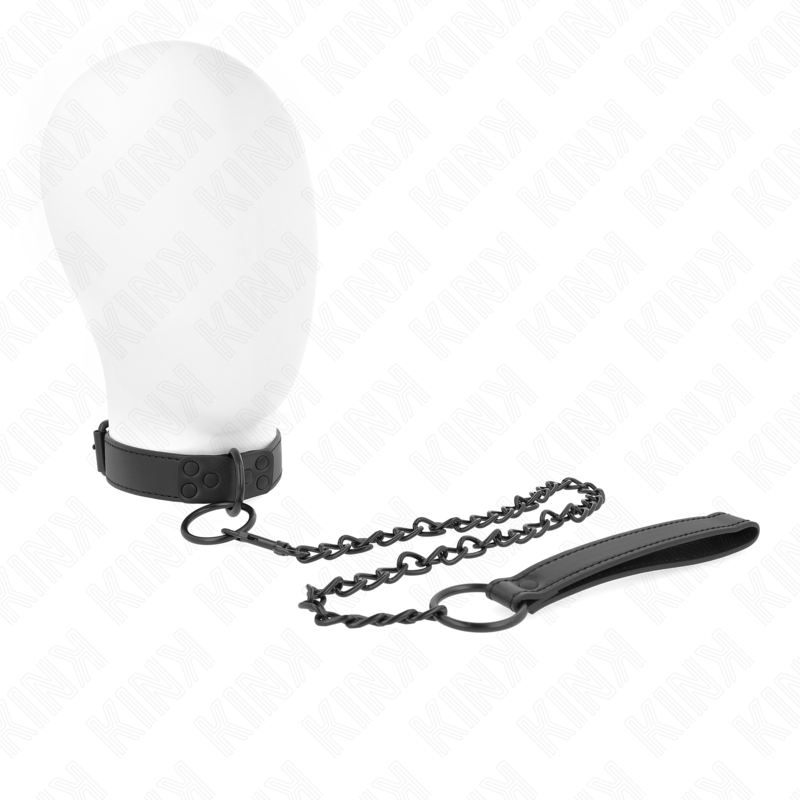 KINK - COLLIER AVEC LAISSE 65 CM FONCÉ RÉGLABLE 37-54 CM X 3 CM