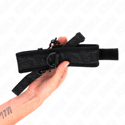 KINK - COLLIER AVEC LAISSE 77 CM MODÈLE DE BASE MODÈLE 5 RÉGLABLE 34-54 CM X 5 CM