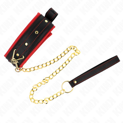 KINK - COLLIER-LAISSE RÉGLABLE EN TISSU UNI 33-48 CM X 5,7 CM