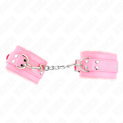 KINK - BRACELETS DOUBLÉS ROSE AVEC SANGLE ROSE RÉGLABLE 20-29 CM X 5,5 CM