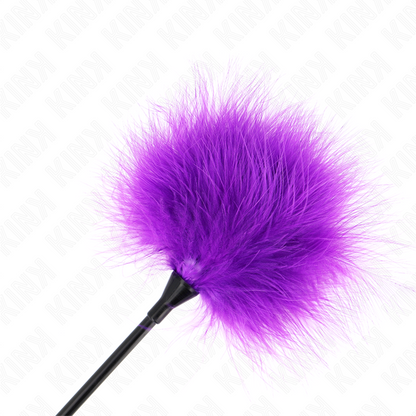 KINK - PLUMES VIOLETTES POUR CHATOUILLER UTILISÉES POUR KIT DE BONDAGE 27 CM