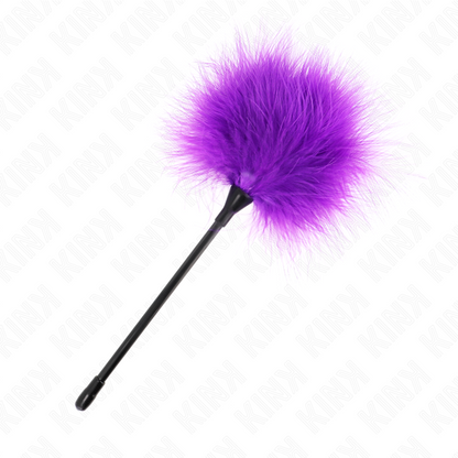 KINK - PLUMES VIOLETTES POUR CHATOUILLER UTILISÉES POUR KIT DE BONDAGE 27 CM