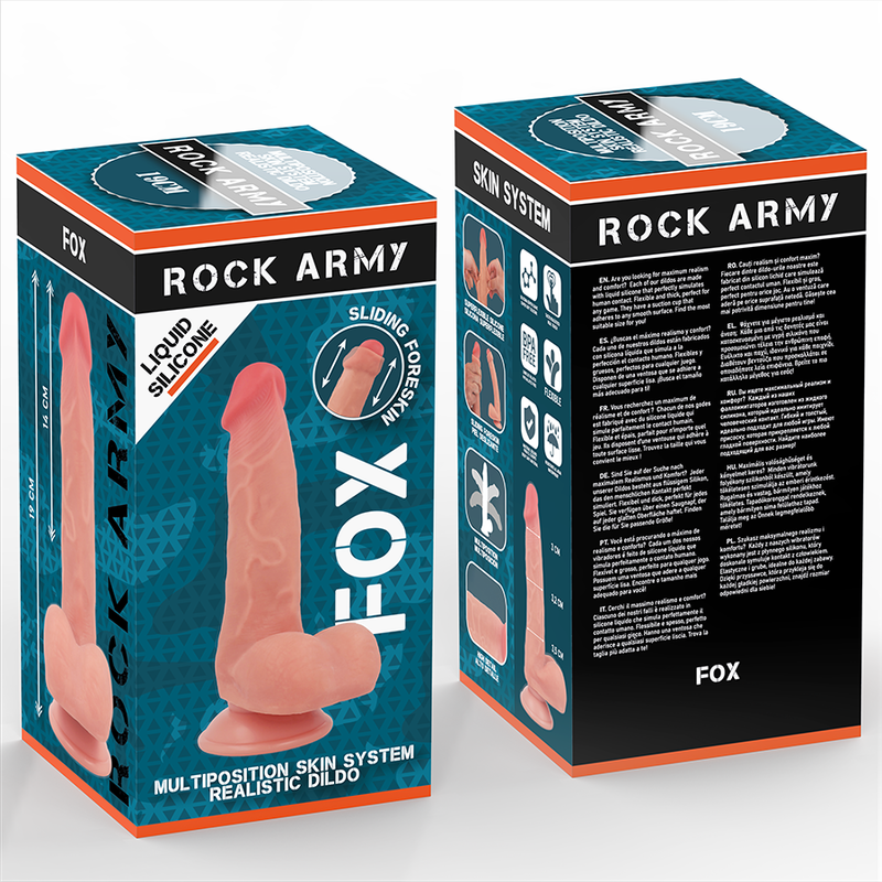 ROCKARMY - FOX 19 CM -O- 3,2 CM SILICONE LIQUIDE DOUBLE DENSITÉ