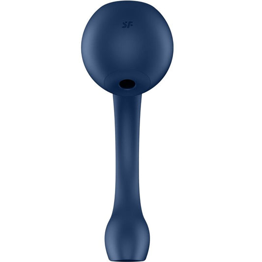 SATISFYER - PRO+ WAVE 4 STIMULATEUR POINT G ET AIR PULSE APPLICATION GRATUITE BLEU FONCÉ