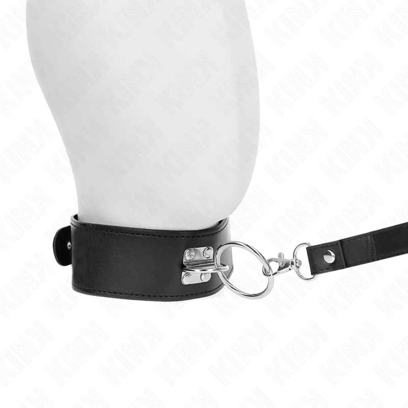 KINK - COLLIER LAISSE CLOUTÉ 116 CM ET LAISSE EN SIMILICUIR 50 X 5 CM