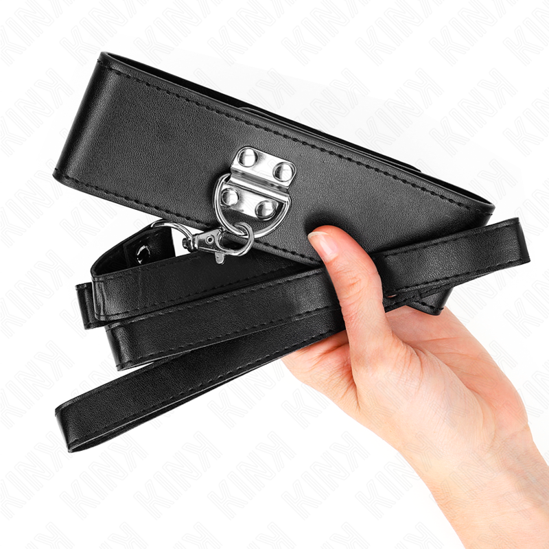 KINK - COLLIER AVEC LAISSE 116 CM MODÈLE 2 RÉGLABLE 36-43 CM X 5 CM