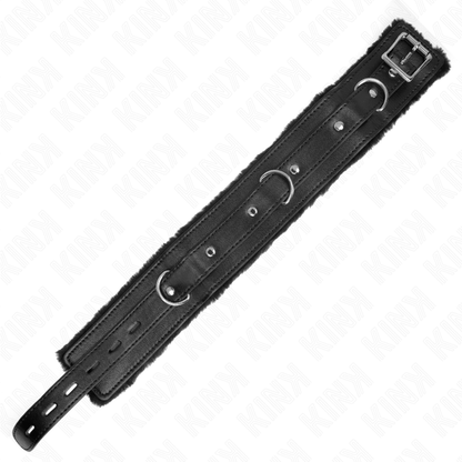 KINK - COLLIER RÉGLABLE NOIR 65CM AVEC LAISSE ET ATTACHES 36-42CM X 5,5CM
