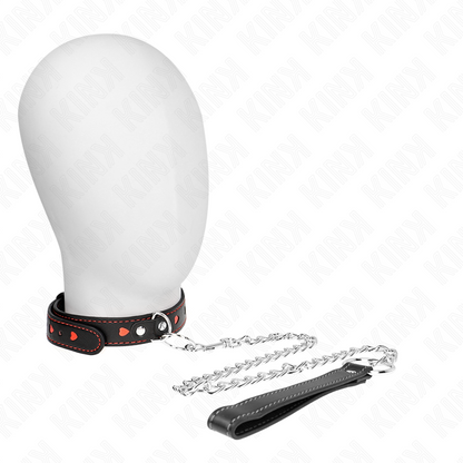 KINK - COLLIER AVEC LAISSE 65 CM DÉTAILS COEUR 52,5 X 2,5 CM