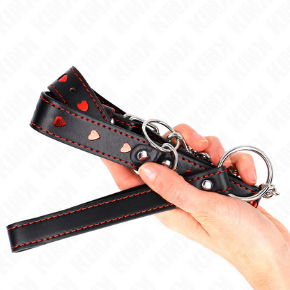 KINK - COLLIER AVEC LAISSE 65 CM DÉTAILS COEUR 52,5 X 2,5 CM