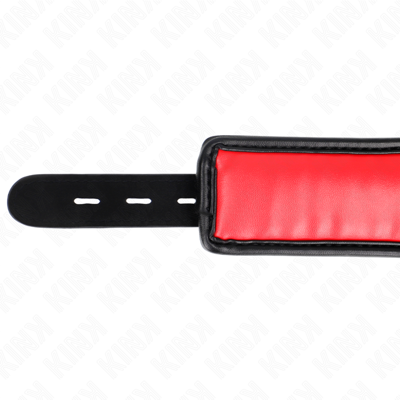 KINK - COLLIER ÉPONGE EN SIMILICUIR AVEC LAISSE MODÈLE 3 RÉGLABLE 37-54 CM X 3 CM