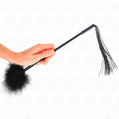 KINK - 47CM SILICONE TICKLE WHIP WITH FEATHERS