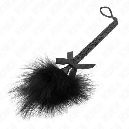 KINK - Nylon Rope Massager with Tickle Feathers and Black Bow 25 cm