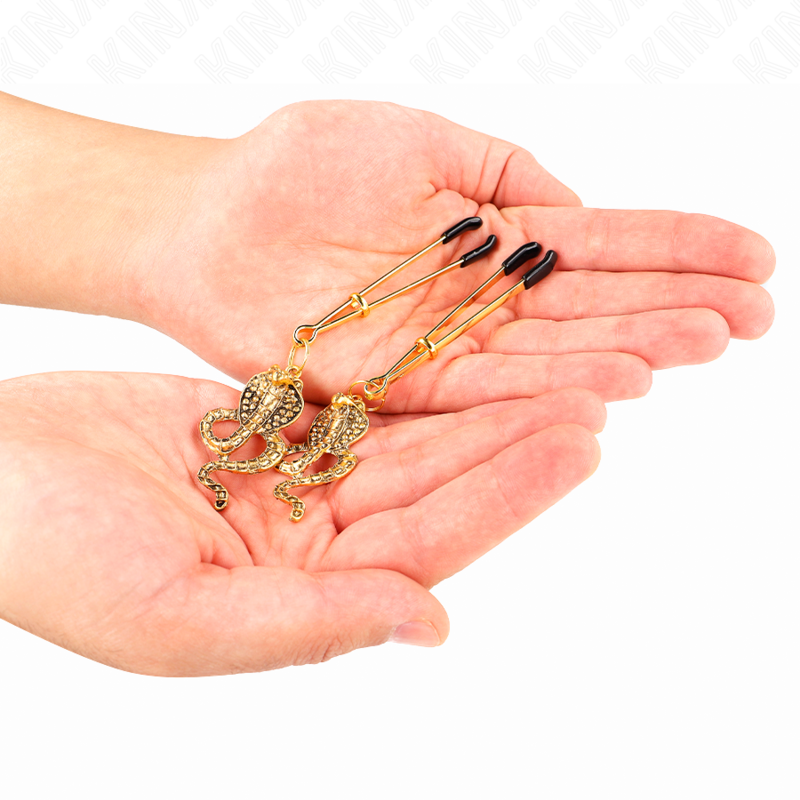 KINK - NIPPLE CLAMPS WITH COBRA CHARM 6 CM