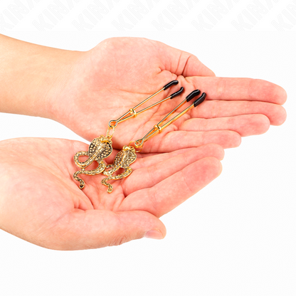 KINK - NIPPLE CLAMPS WITH COBRA CHARM 6 CM