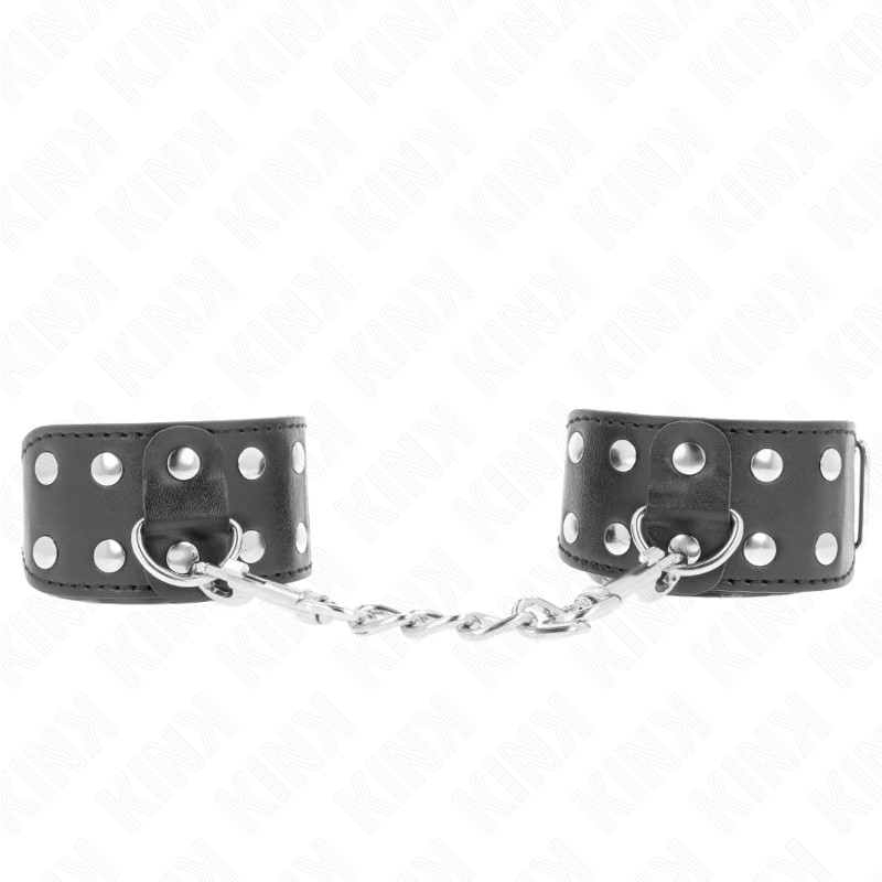 KINK - Bracelets réglables à double clous noirs