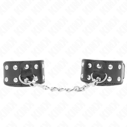 KINK - Bracelets réglables à double clous noirs