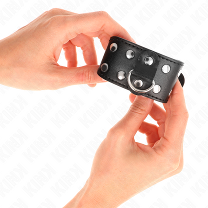 KINK - Bracelets réglables à double clous noirs