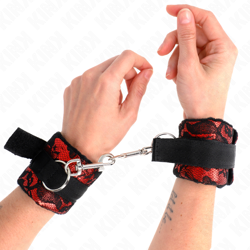 KINK - BRACELETS SCANDAL DESIGN ROUGE-NOIR