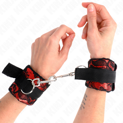 KINK - BRACELETS SCANDAL DESIGN ROUGE-NOIR