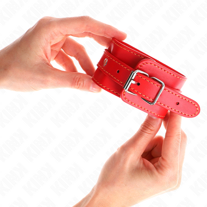 KINK - BRACELETS ROUGES FINS RÉGLABLES 21-33 CM