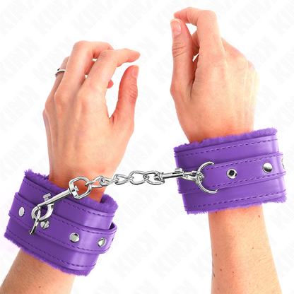 KINK - PREMIUM VIOLET LINED WRISTBANDS WITH ADJUSTABLE VIOLET STRAP 17-29 CM X 6 CM