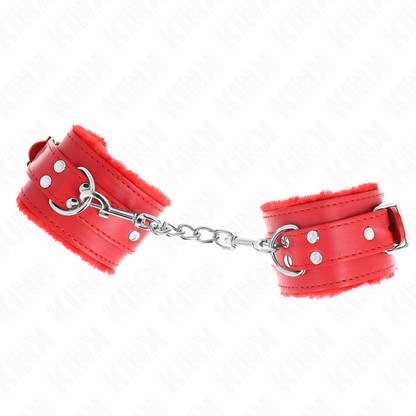 KINK - RED LINED WRISTBANDS WITH ADJUSTABLE RED STRAP 20-29 CM X 5.5 CM
