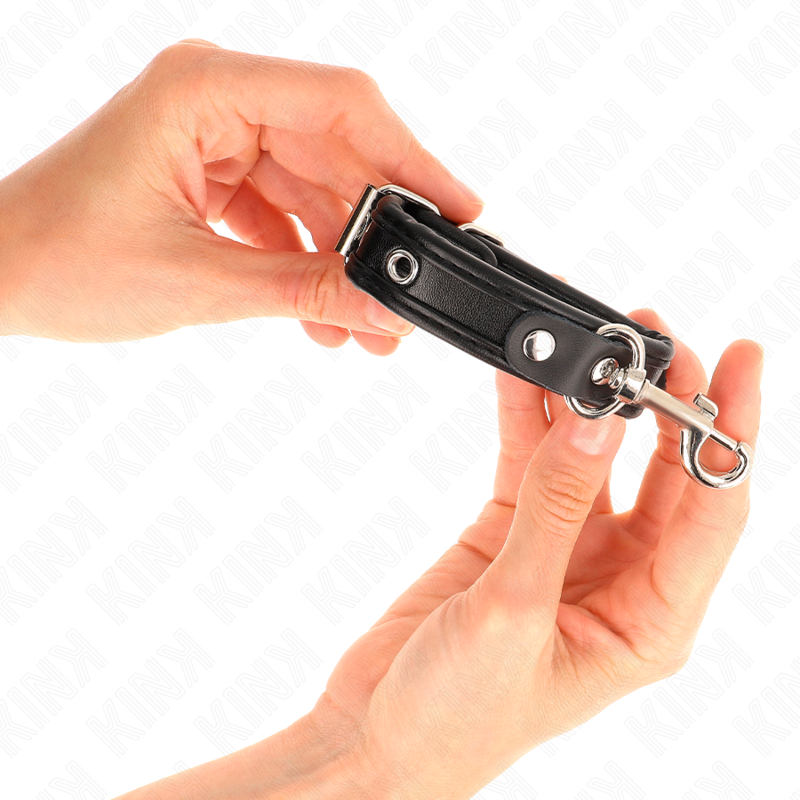 KINK - MINI BRACELETS CLOUTÉS NOIRS RÉGLABLES 16-22 CM X 2 CM