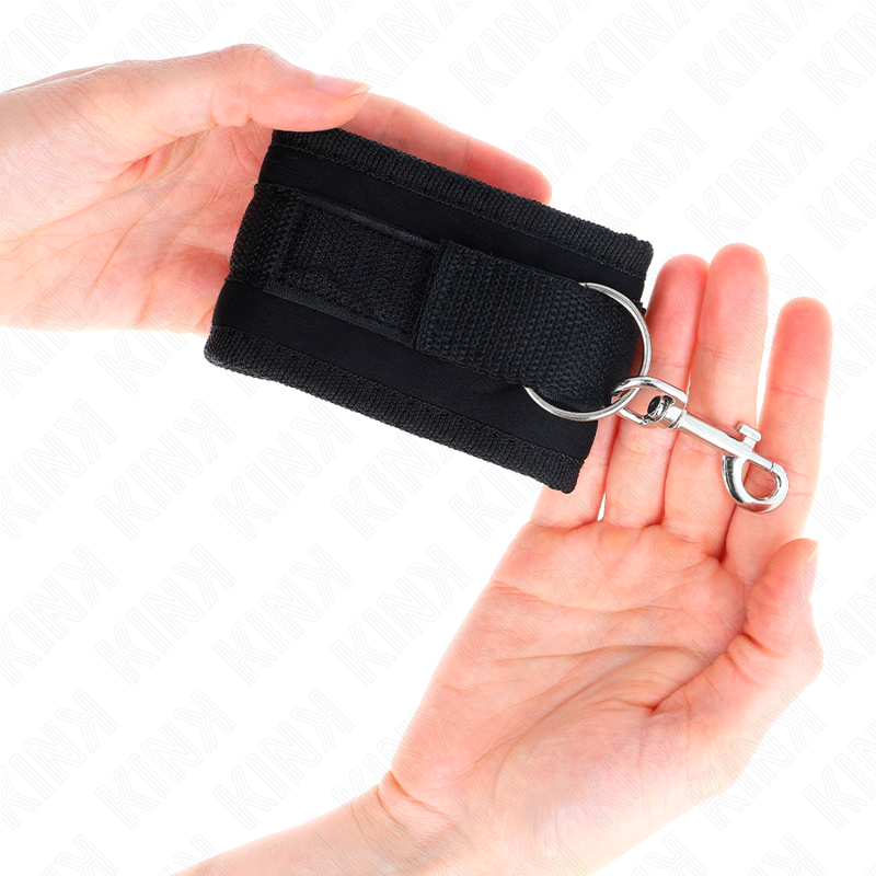 KINK - BRACELETS EN NYLON NOIR MODÈLE 2 RÉGLABLES 18-35 CM X 6 CM