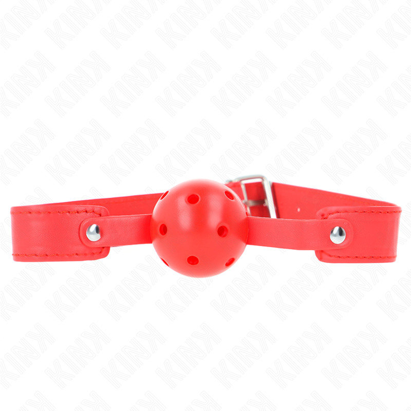 KINK - BALL GAG 4.5 CM BREATHABLE RED 65 x 2.5 CM