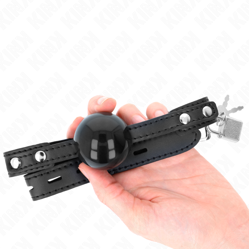 KINK - BÂILLON-BALLE 4 CM TPE SOUPLE MODÈLE 3 60 x 2 CM RÉGLABLE 37-52 CM