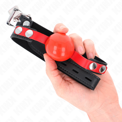 KINK - BÂILLON À BOULE 4 CM TPE SOUPLE MODÈLE 4 60 x 2 CM RÉGLABLE 37-52 CM