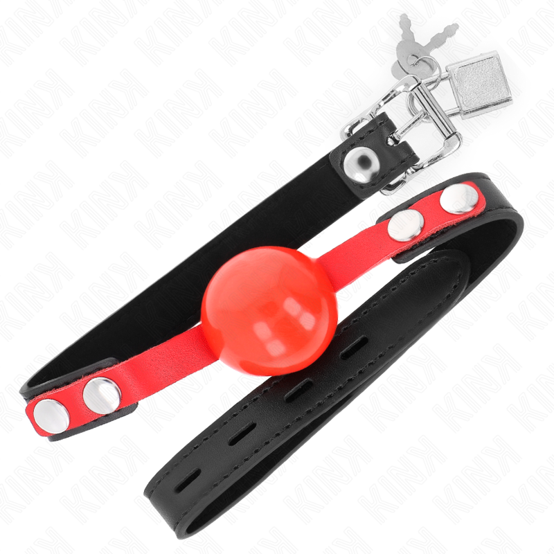 KINK - BÂILLON À BOULE 4 CM TPE SOUPLE MODÈLE 4 60 x 2 CM RÉGLABLE 37-52 CM