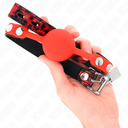 KINK - BÂILLON-BOULE EN SILICONE 4 CM MODÈLE 2 AVEC VERROUILLAGE 60 x 2 CM