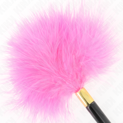 KINK - PLUMES À CHATOUCHER EN MÉTAL DORÉ FUCHSIA 18 CM