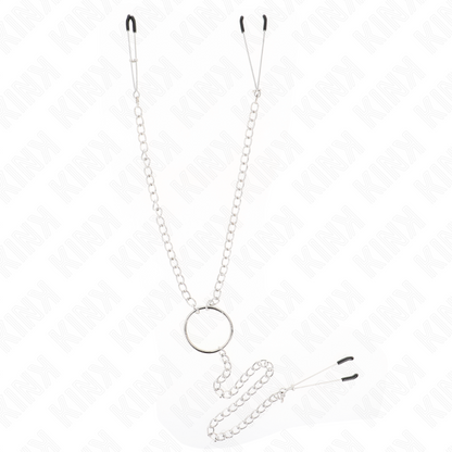 KINK - PINCES À TÉTONS ET À CLITORIS AVEC CHAÎNE 30 CM MODÈLE 1