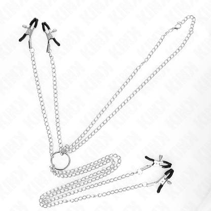 KINK - NIPPLE AND CLITORIS CLAMPS 4 ADJUSTABLE SILVER HOOKS