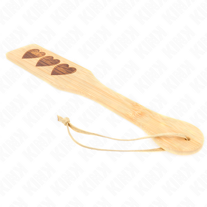 KINK - HEART DESIGN BAMBOO PADDLE 32 X 5.5 CM