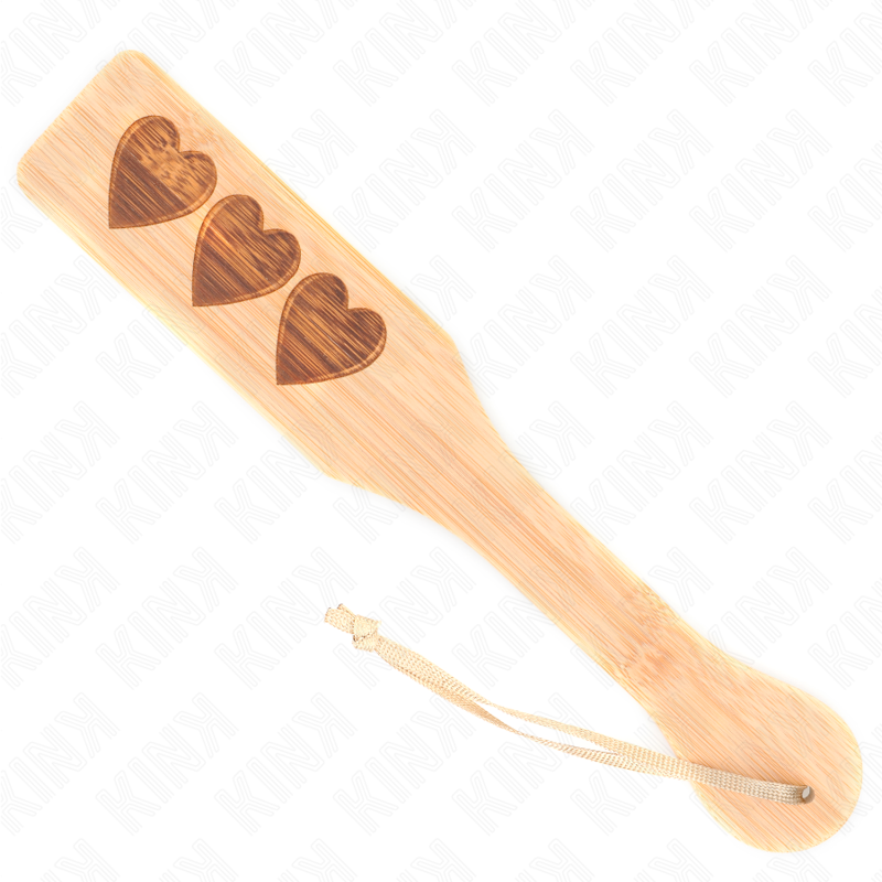 KINK - HEART DESIGN BAMBOO PADDLE 32 X 5.5 CM