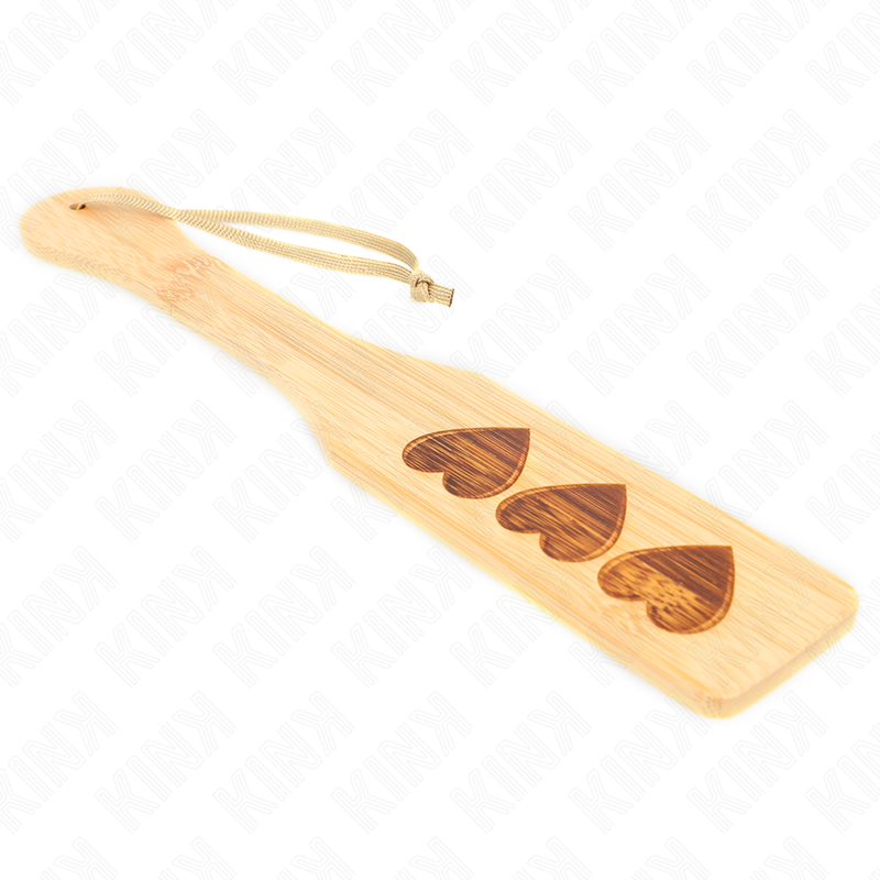 KINK - HEART DESIGN BAMBOO PADDLE 32 X 5.5 CM