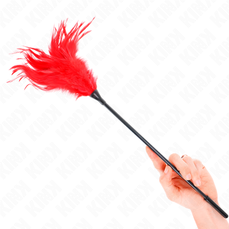 KINK - PLUMES À CHATOUILLER MULTIPLES ROUGES 45 CM