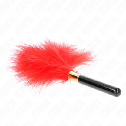 KINK - TICKLE FEATHERS GOLD METAL RED 18 CM