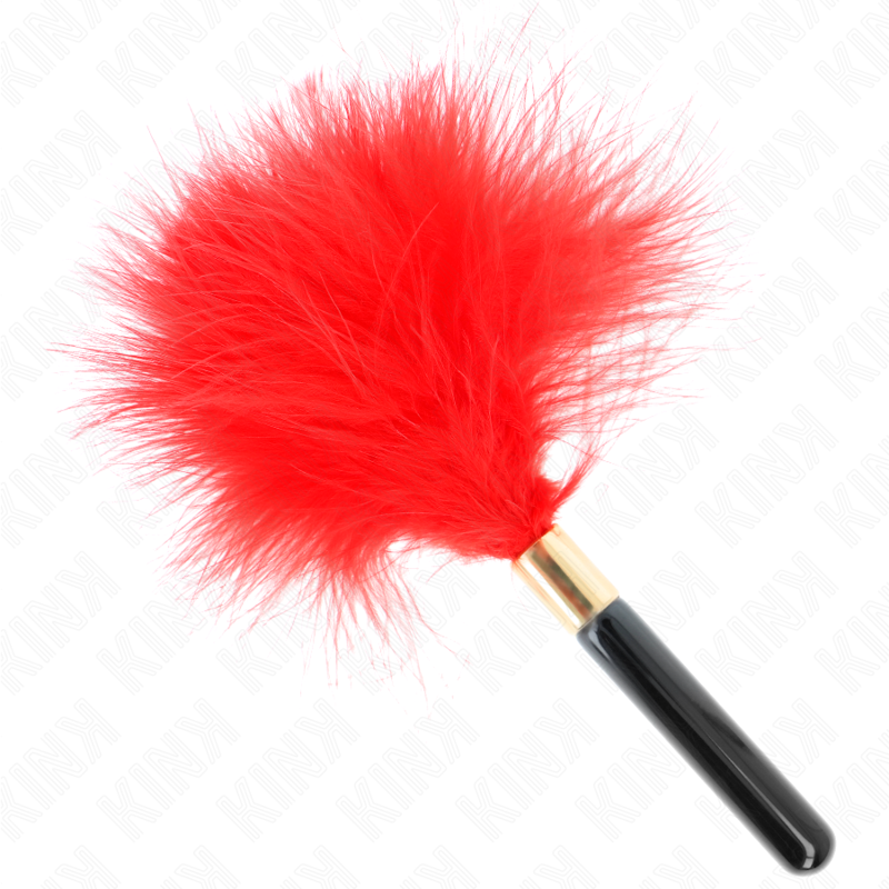 KINK - TICKLE FEATHERS GOLD METAL RED 18 CM
