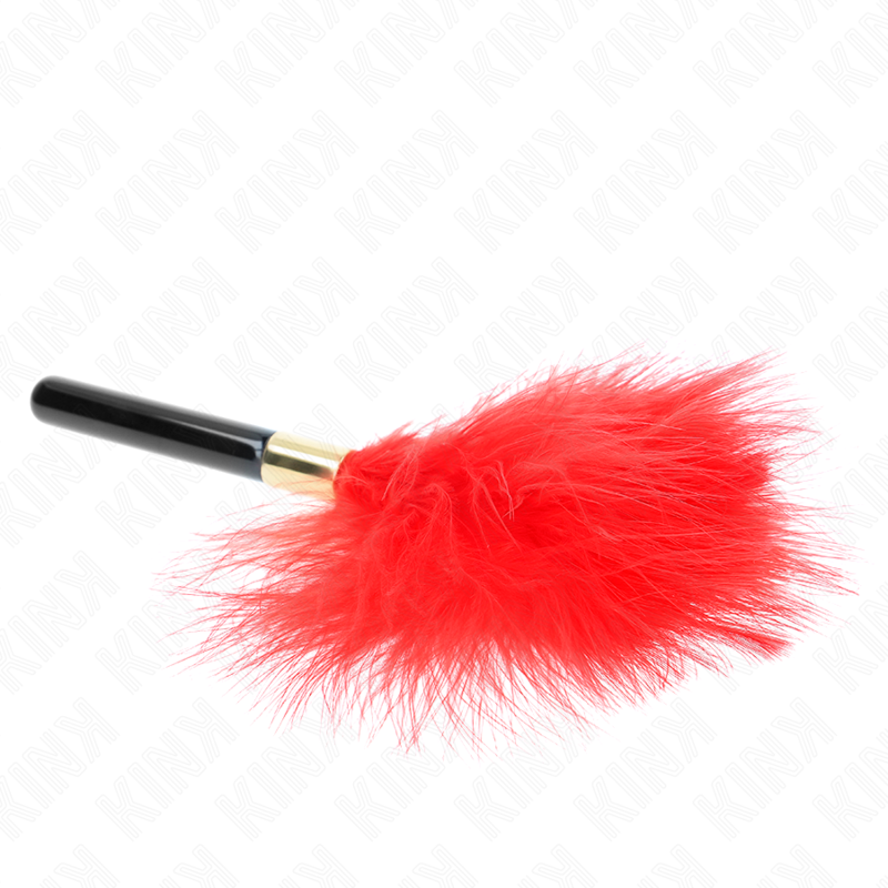 KINK - TICKLE FEATHERS GOLD METAL RED 18 CM