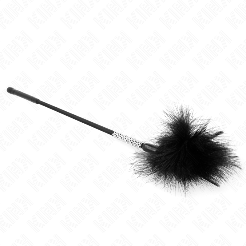 KINK - PLUMES À CHATOUILLER AVEC MANCHE EN STRASS 50 CM