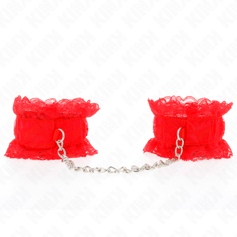 KINK - BRACELETS ÉLASTIQUES EN DENTELLE ROUGE