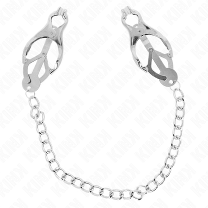 KINK - JAPANESE STYLE NIPPLE CLAMPS WITH SILVER CHAIN ​​30 CM