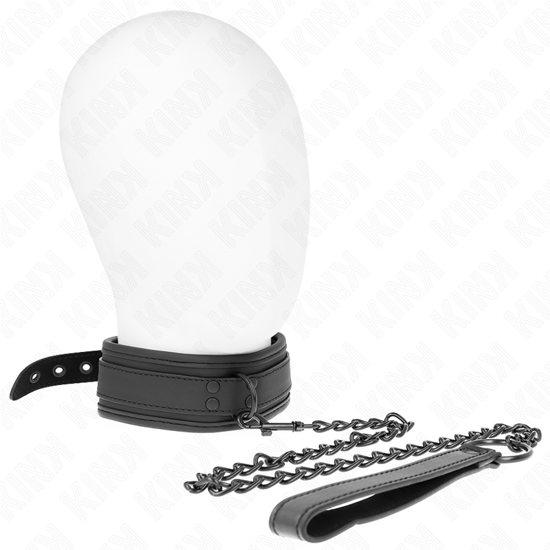 KINK - NECK WITH LEASH 78 CM NEOPRENE BONDAGE MODEL 1 ADJUSTABLE 37.5 X 49.5 CM