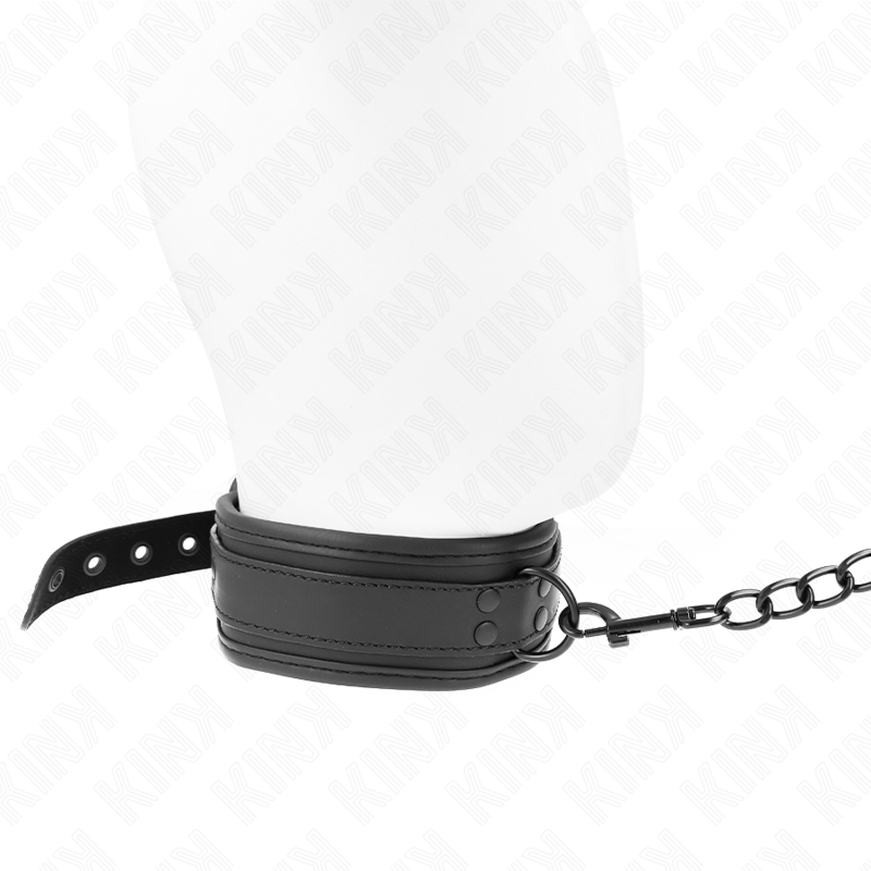KINK - NECK WITH LEASH 78 CM NEOPRENE BONDAGE MODEL 1 ADJUSTABLE 37.5 X 49.5 CM